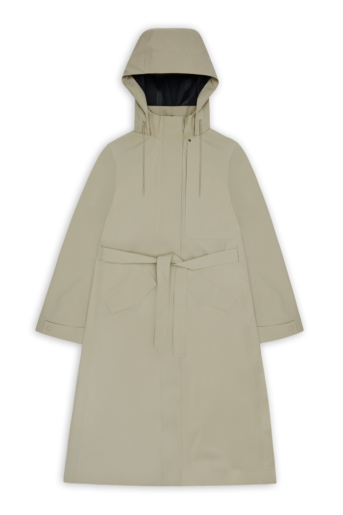 RAINS Suva Hardshell W Coat Beige Jacket