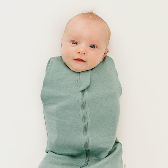 Swaddle Bag, Merino Wool, Newborn to 3 Months, Aloe