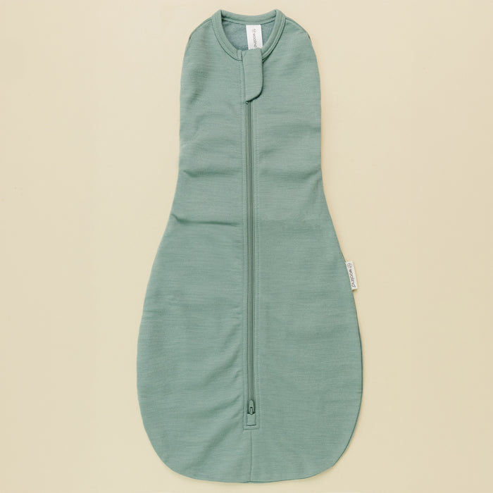 Swaddle Bag, Merino Wool, Newborn to 3 Months, Aloe