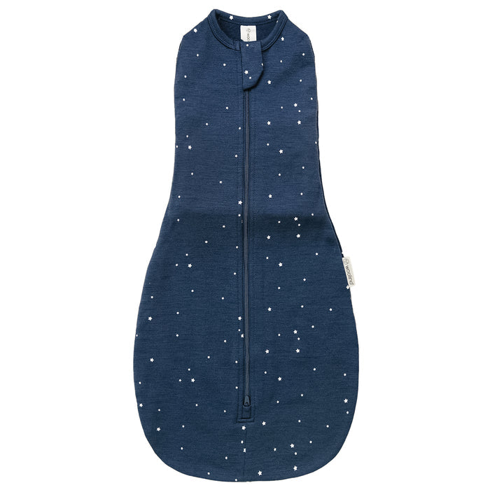Swaddle Bag, Merino Wool, Newborn to 3 Months, Star Indigo