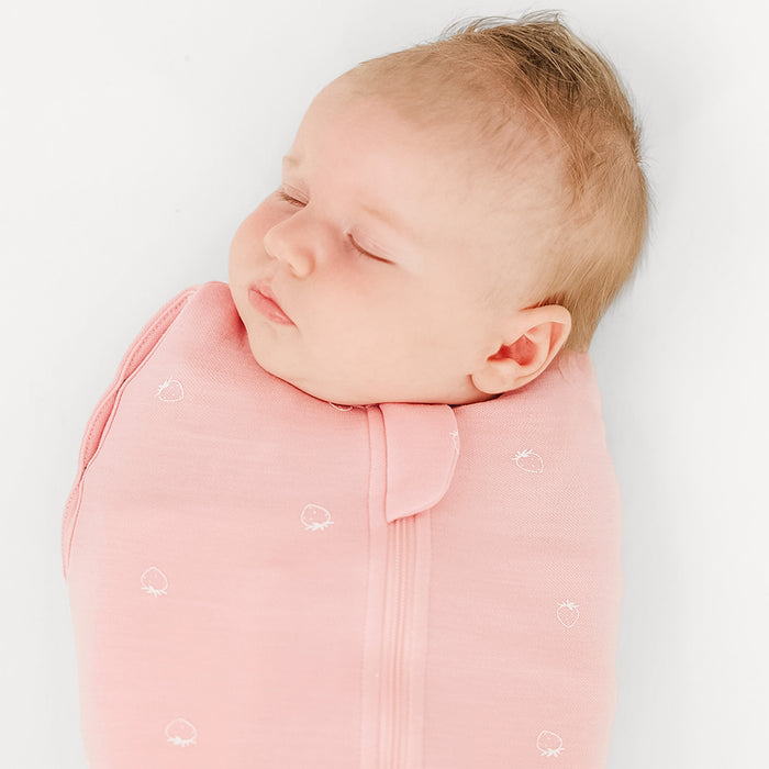 Swaddle Bag, Merino Wool, Newborn to 3 Months, Strawberry