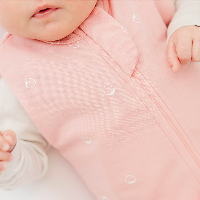 Swaddle Bag, Merino Wool, Newborn to 3 Months, Strawberry