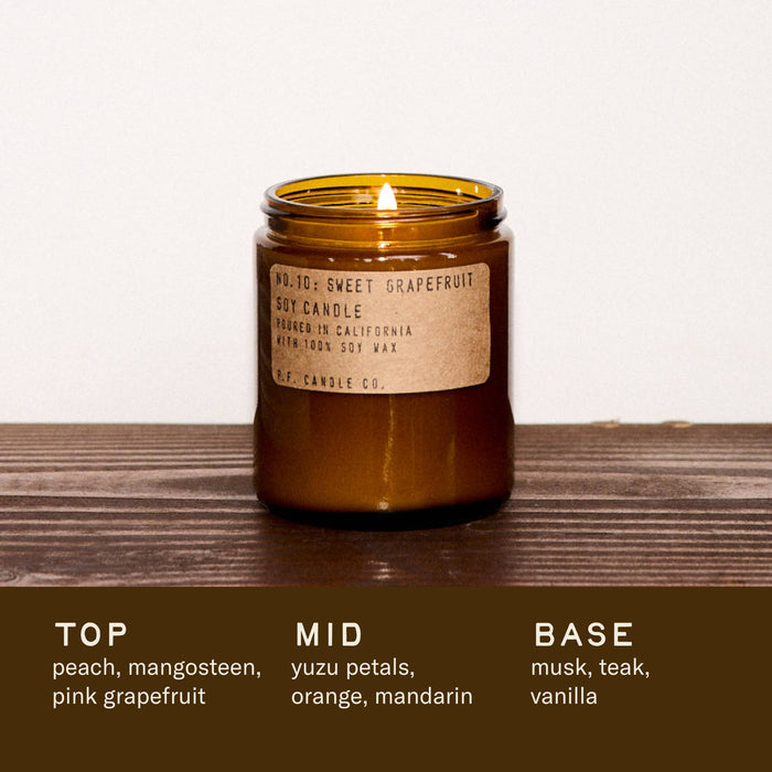 Sweet Grapefruit Standard Soy Candle — P.F. Candle Co.