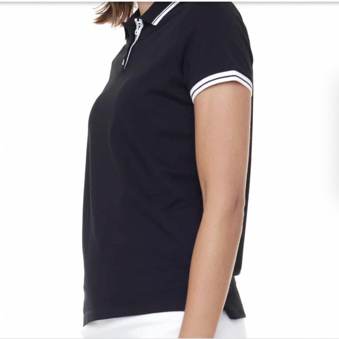 Swing Control Pique S/S Polo - Black