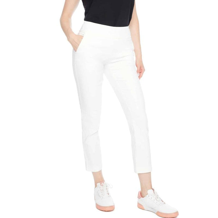 Swing Control Plaid Ankle Pants (28") - White