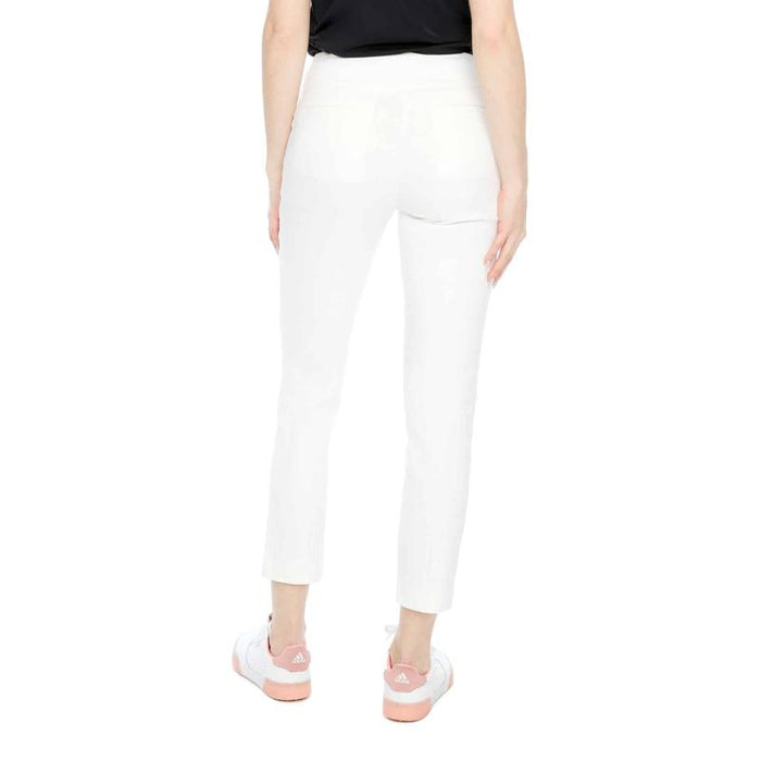 Swing Control Plaid Ankle Pants (28") - White