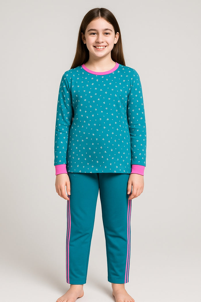 teal Night Dress for Girls by hinz