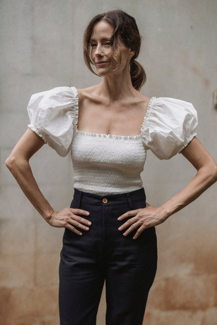 The Amelia Blouse - Blanc