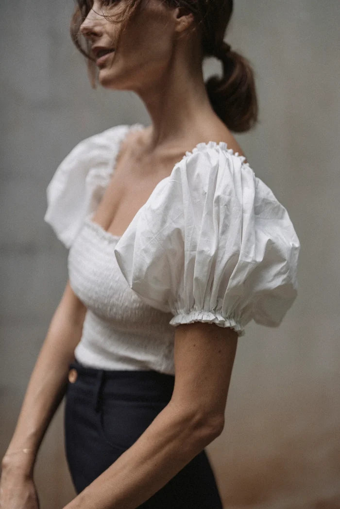The Amelia Blouse - Blanc