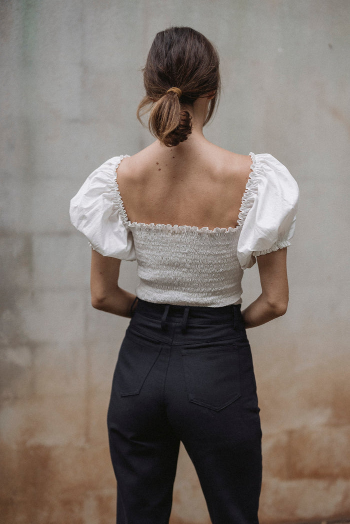 The Amelia Blouse - Blanc