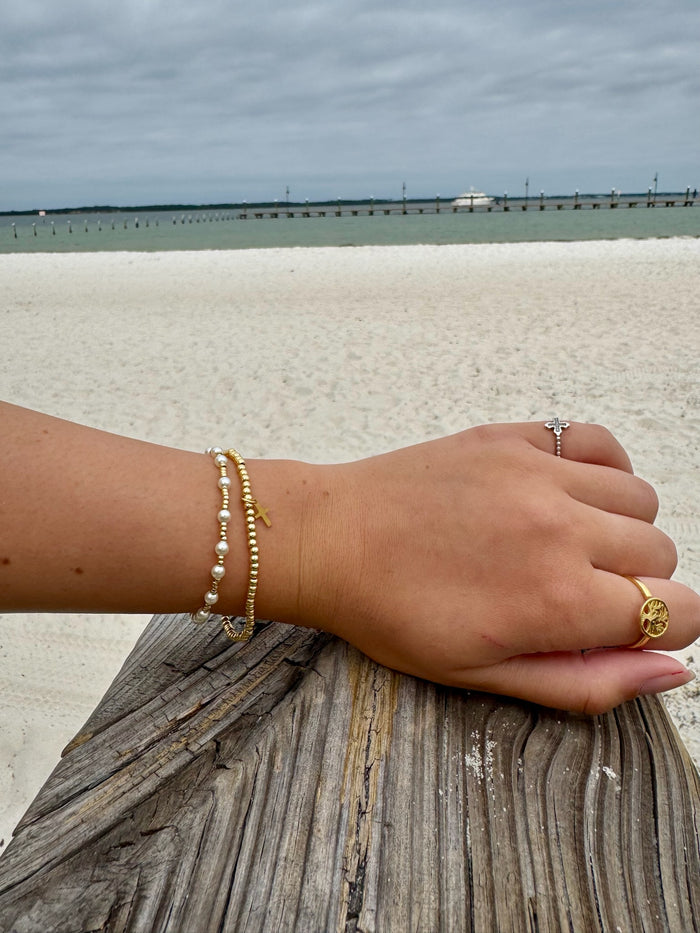 Theresa Tiny Cross Duo Bracelet