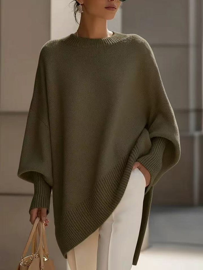 Thick Knit Women's Pullover Sweater - Loose Cozy Fit
