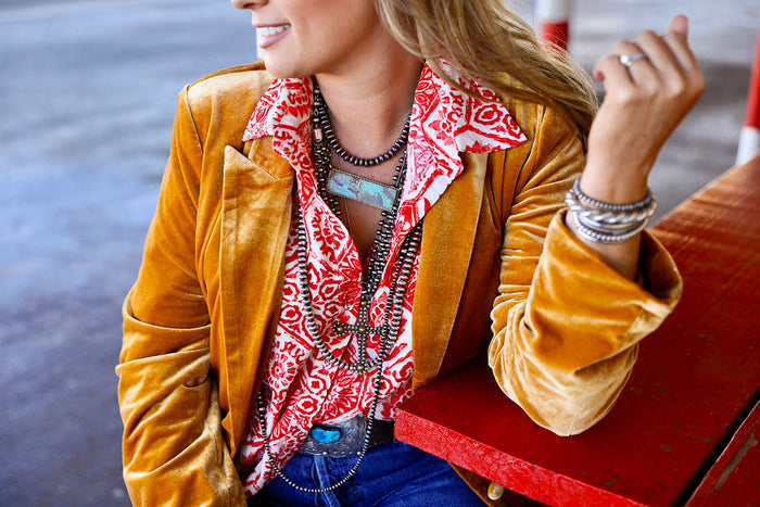 THREADROCK MOSIAC BUTTON DOWN