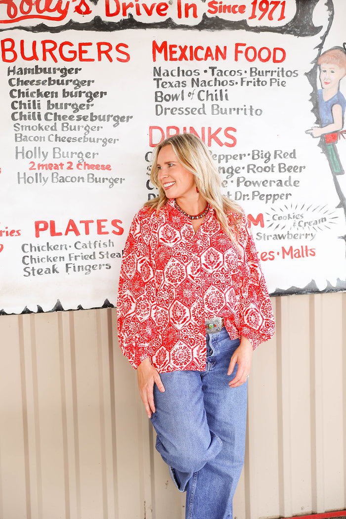 THREADROCK MOSIAC BUTTON DOWN