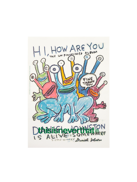 TNT Daniel Johnston Frogs Risograph Poster