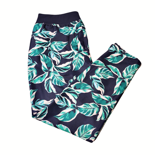 Tommy Bahama Everyday Active Teal & Navy Foliage Pants Size XL