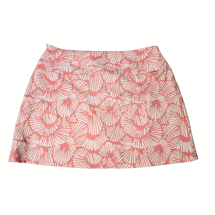 Tommy Bahama Golf Peach Tropical Palm Pull-On Skort Size L