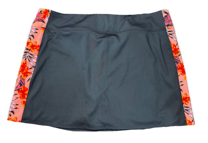 Tommy Bahama Women's Gray Golf Skort w/Floral Inserts Size XL