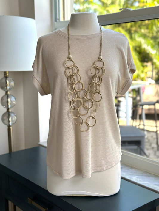 Trina top styled on mannequin