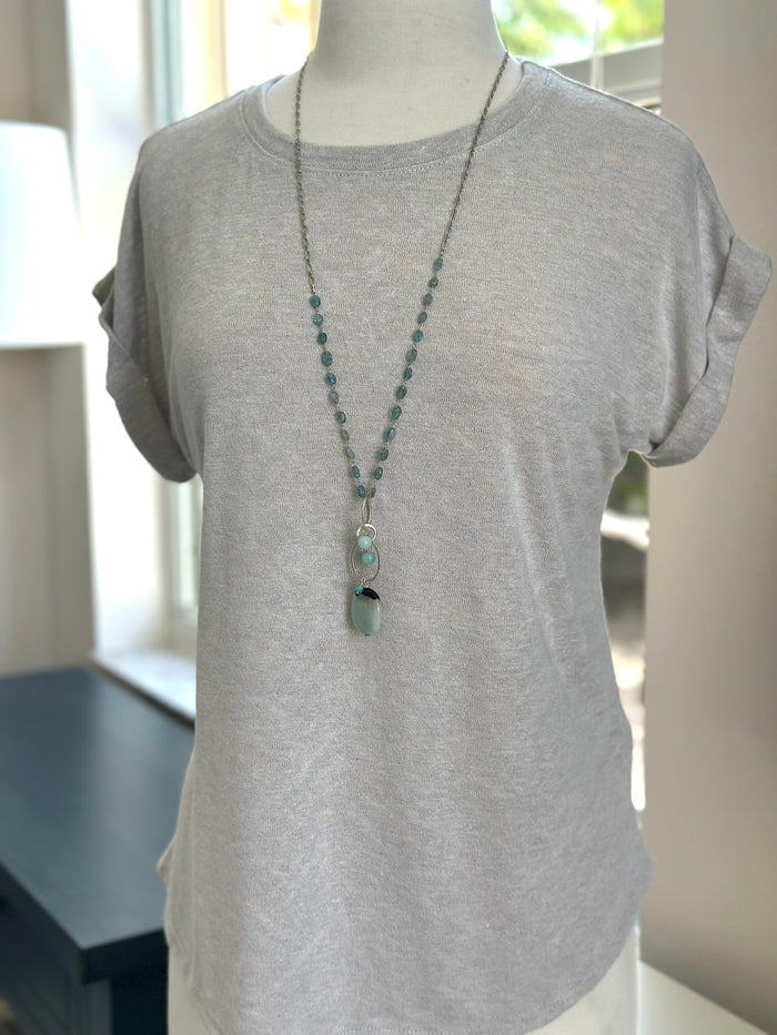 Trina top styled on mannequin