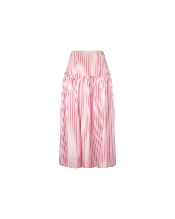 TRULLI SKIRT PINK RED STRIPE