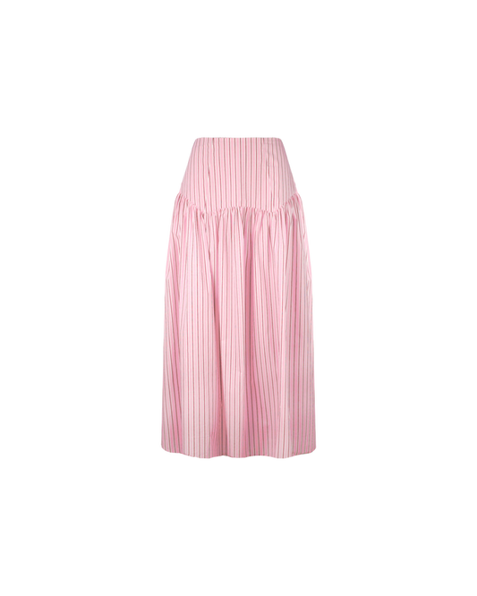 TRULLI SKIRT PINK RED STRIPE