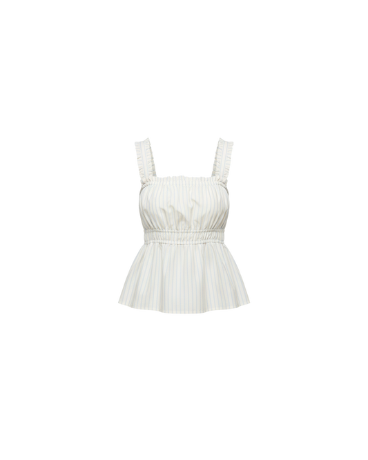 TRULLI TOP BUTTER BLUE STRIPE