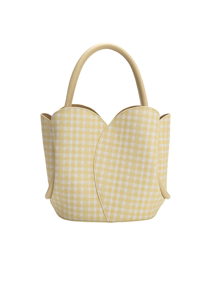 Tulip Handle Bag - Yellow Gingham