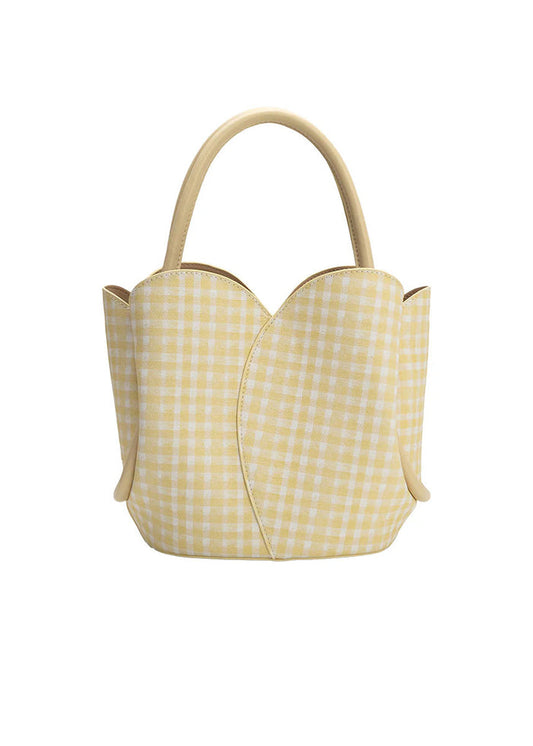 Tulip Handle Bag - Yellow Gingham