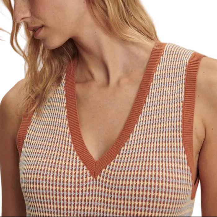 Varley Albane Knit Dress - Caramel Clay