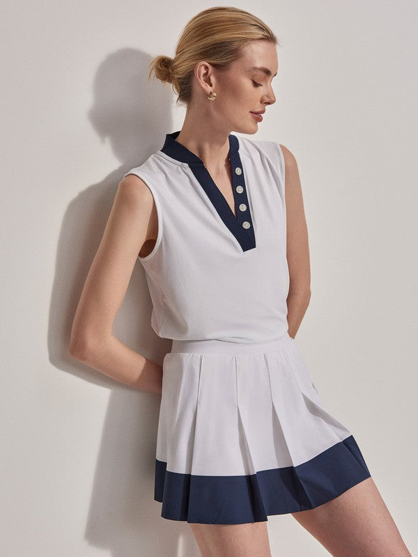 Varley Chase Skort - White/Navy