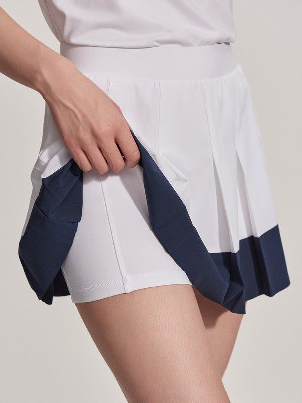 Varley Chase Skort - White/Navy
