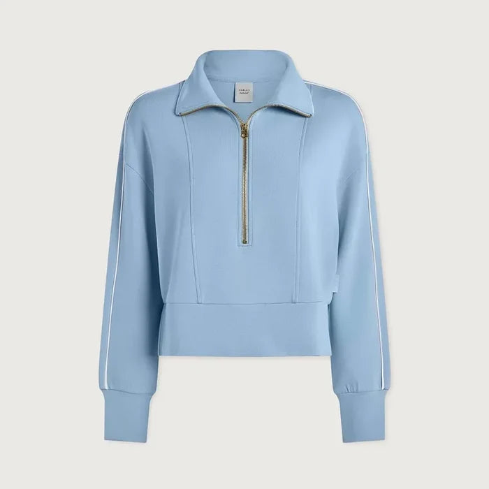 Varley Davenport Zip Sweat - Airy Blue