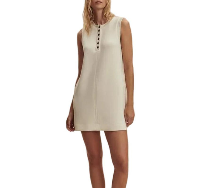 Varley Elba Tank Mini Dress - Pristine Ivory