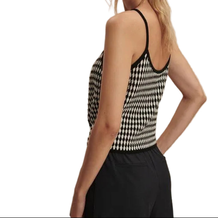 Varley Jared Knit Top - Black/Egret