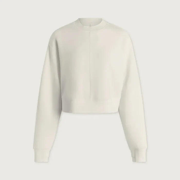 Varley Tasmin Cropped Sweat - Snow White