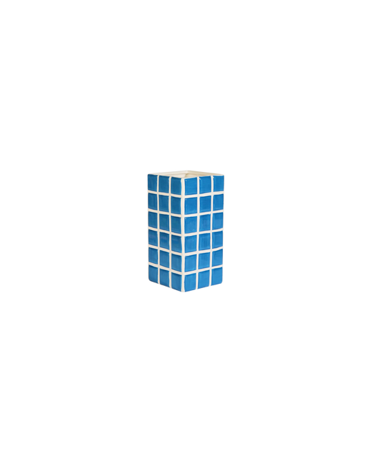 VASE TILE  BLUE