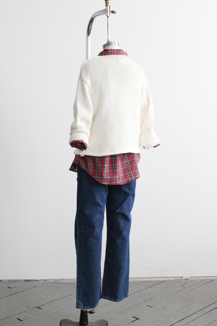 vintage straight leg indigo jeans
