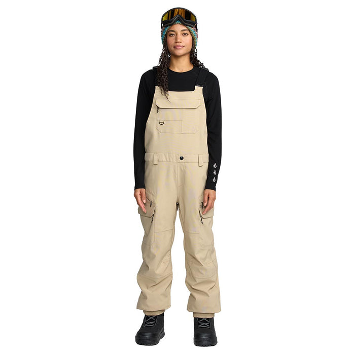 Volcom 2026 Womens Creston 3D Stretch Bib Pant - Oatmeal