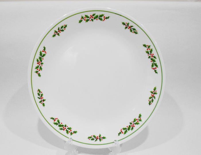 ❤️ Vtg.1985 Corelle HOLLY DAYS 10 14" DINNER PLATE Black Vein Holiday Christmas