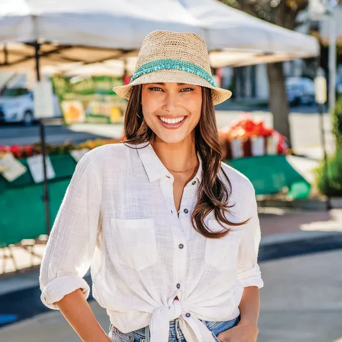 Wallaroo Tahiti Hat - Turquoise