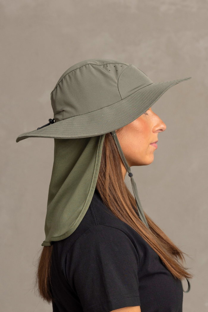 Wide Brim Hat With Legionares Flap