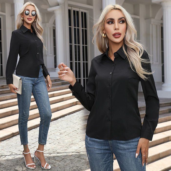 women cardigan shirt button down lightweight top for office and casual