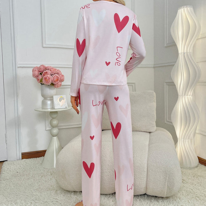 Soft milk silk pajama set women two piece long sleeve comfortable home wear