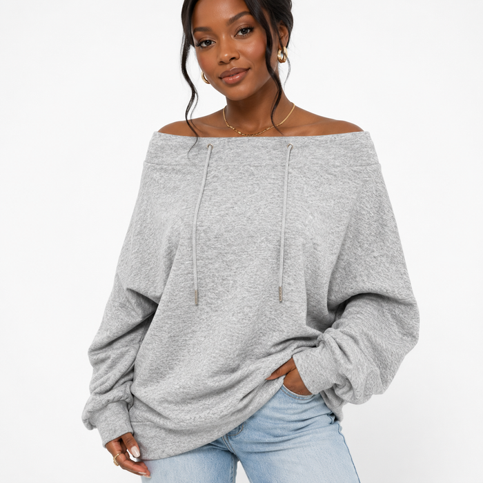 Drawstring casual top for women with adjustable shaping, smooth surface and relaxed structure for easy polished daily outfits