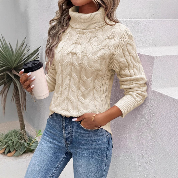 soft winter knit top pink regular version everyday styling