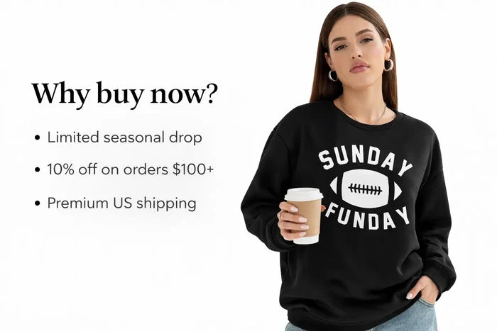Women’s Crew Neck Sweatshirt long sleeve detail neutral background