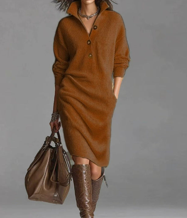 straight knit dress mid waist proportion detail