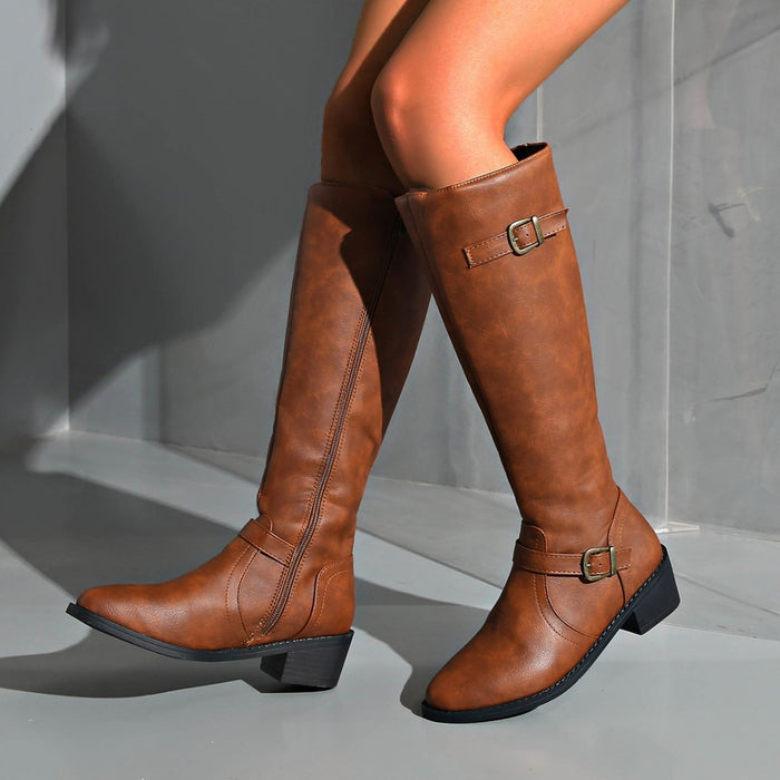 Women's Frye boots back view showing full height design