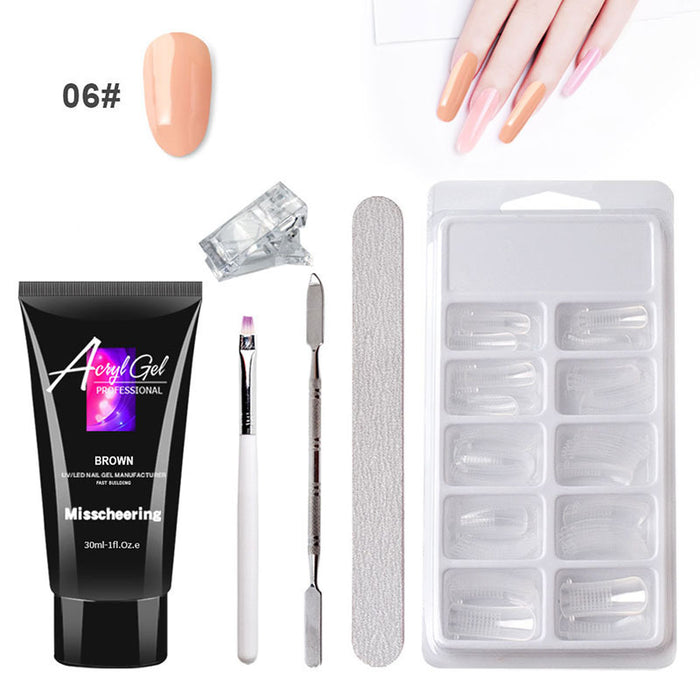 Eco-friendly gel nail polish kit with professional curing lamp and durable leather storage case